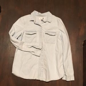 Light Jean Button Down top
